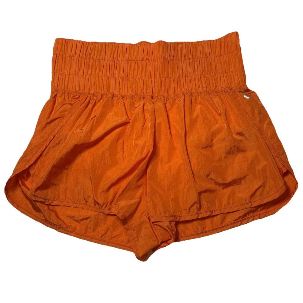Free People Movement Women's Orange Flowy Athletic Shorts Size Large Fits Like M